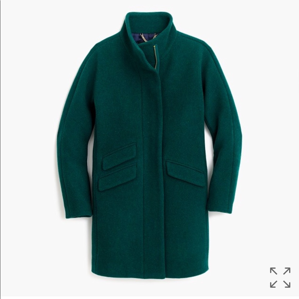 NWT J Crew Stadium Cloth Italian Wool Cacoon coat